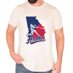 Atlanta Georgia Batter Up Mens T-shirt Ivory