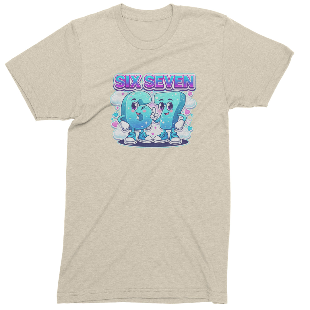 67 Six Seven Meme Kawaii Cloud Mens T-shirt Ivory