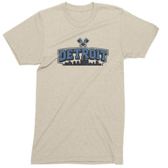 Detroit Motor City Retro Piston Mens T-shirt Ivory