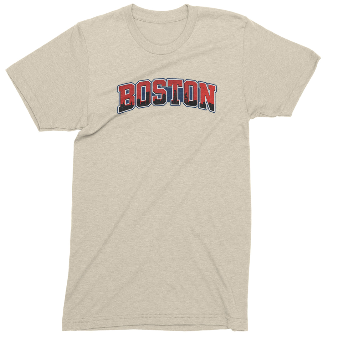 Boston City Pride Skyline Mens T-shirt Ivory