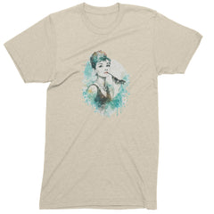 Mrs. Herpburn Iconic Watercolors Mens T-shirt Ivory