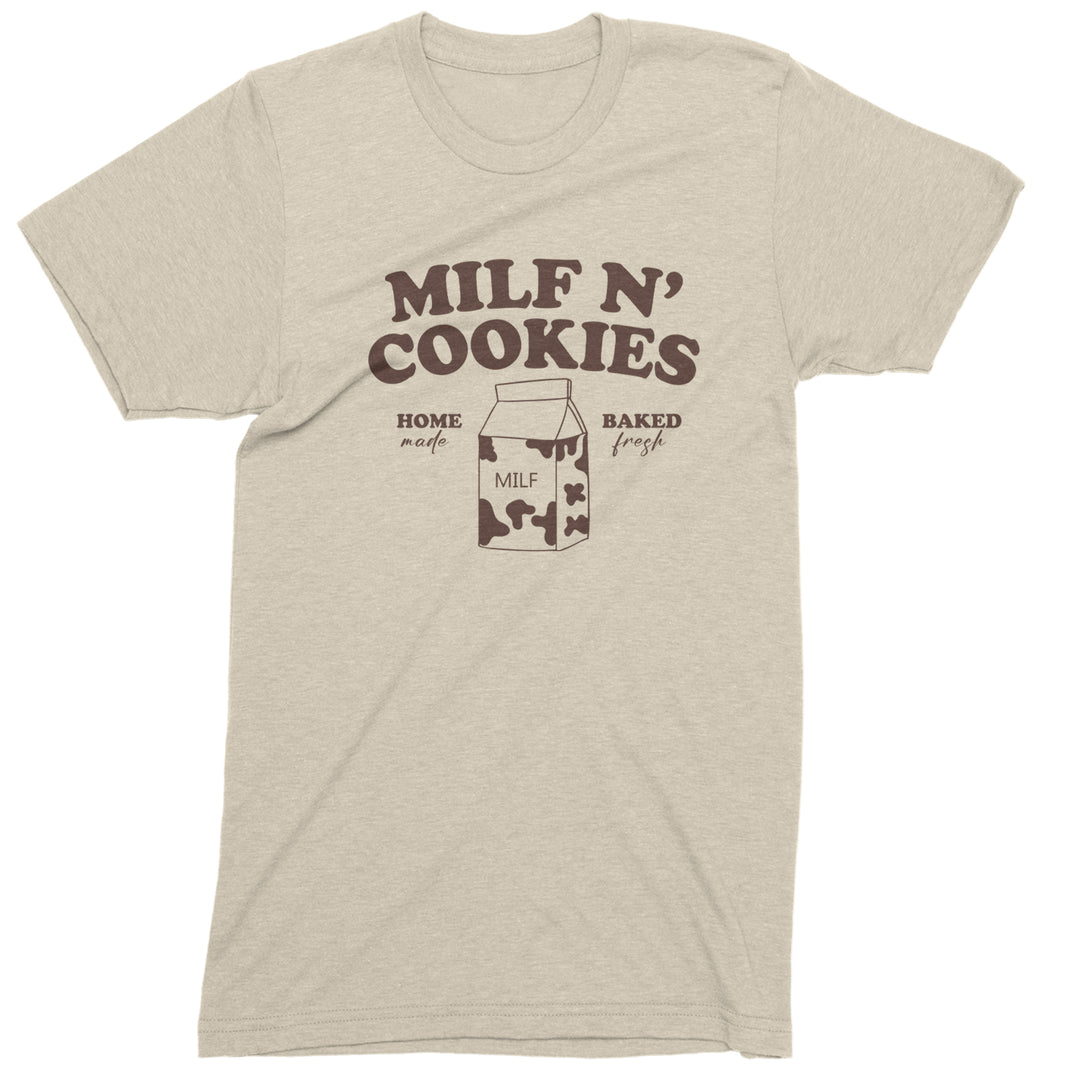 Milf And Cookies Mens T-shirt Ivory