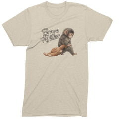 Punch Brave Together Stuffed Animal Mens T-shirt Ivory