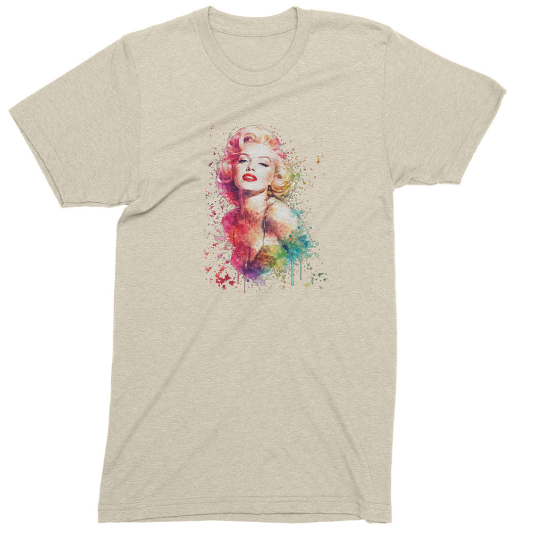 Mrs. Monroe Watercolors Bombshell Mens T-shirt Ivory
