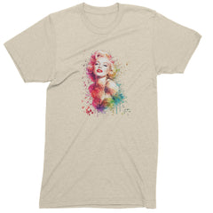Mrs. Monroe Watercolors Bombshell Mens T-shirt Ivory