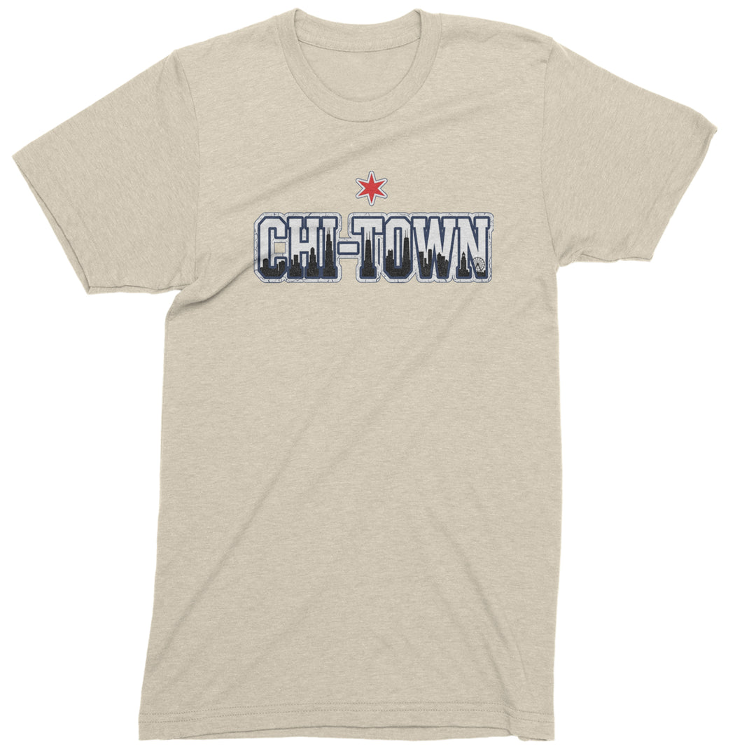 Chicago Chi-Town City Pride Mens T-shirt Ivory