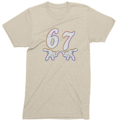 67 Hands Meme Viral Drill Mens T-shirt Ivory