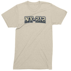 New York City 212 Area Code Skyline  Mens T-shirt Ivory