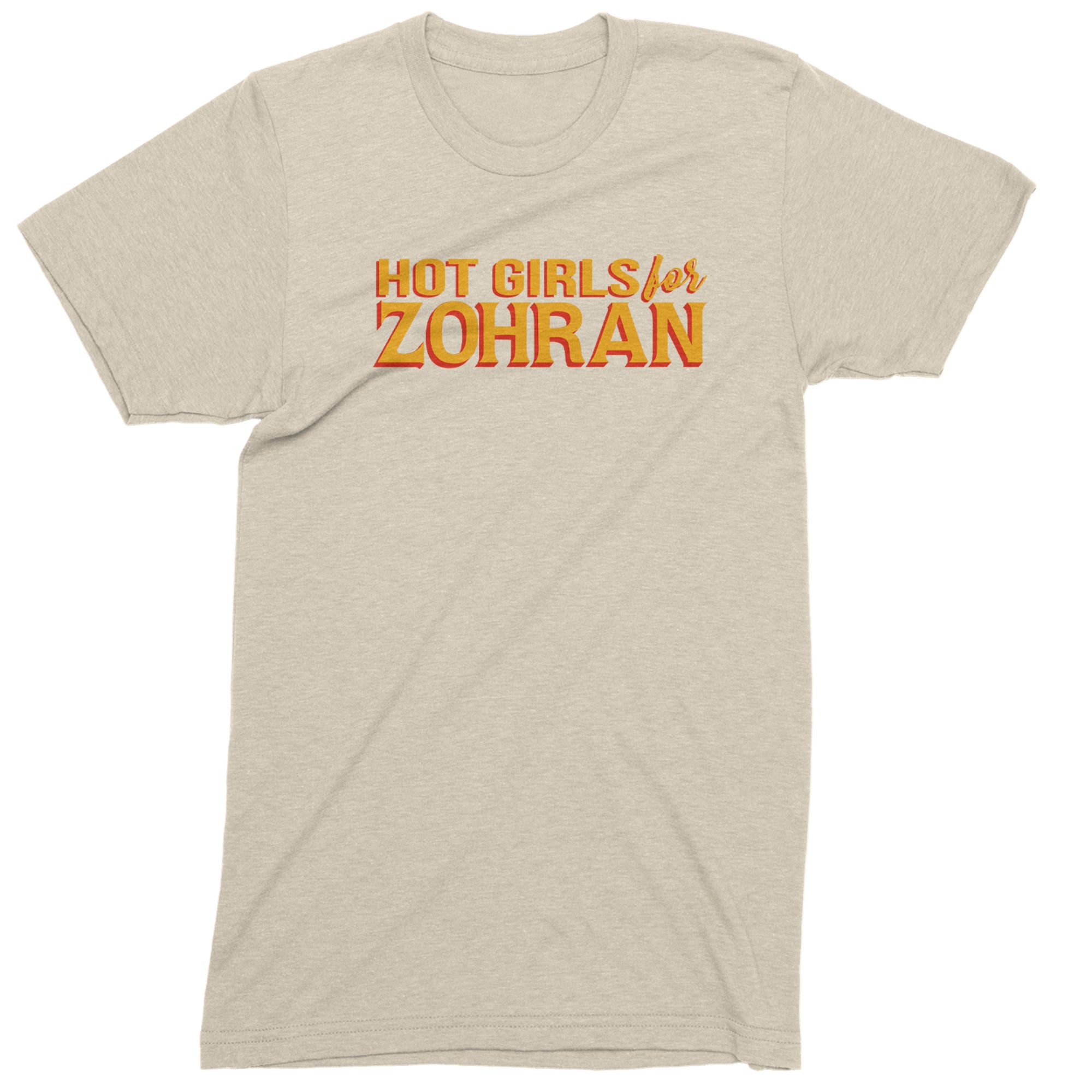 Hot Girls for Zohran Meme Mens T-shirt Ivory