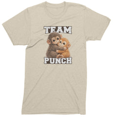 Team Punch Panchi-kun Monkey Mens T-shirt Ivory
