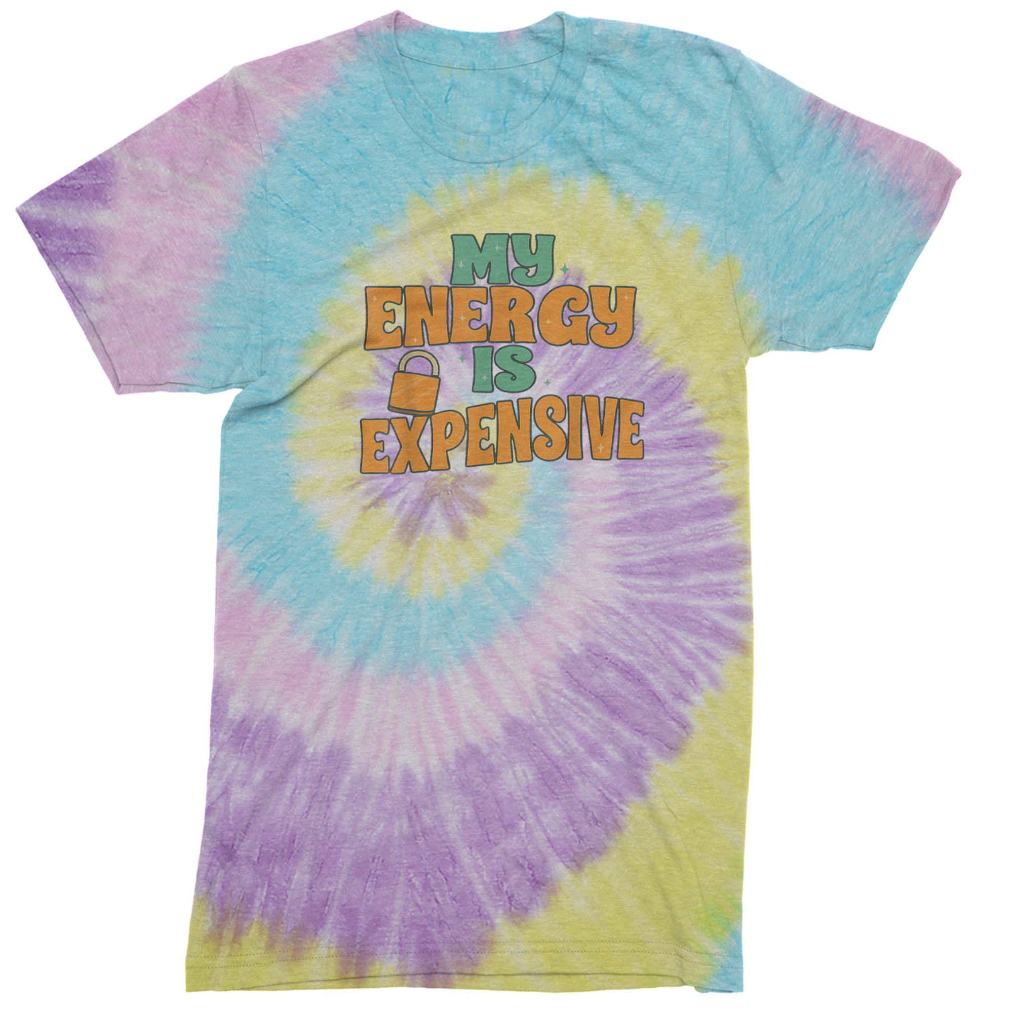 My Energy Is Expensive Self-Care Mens T-shirt Tie-Dye Jellybean