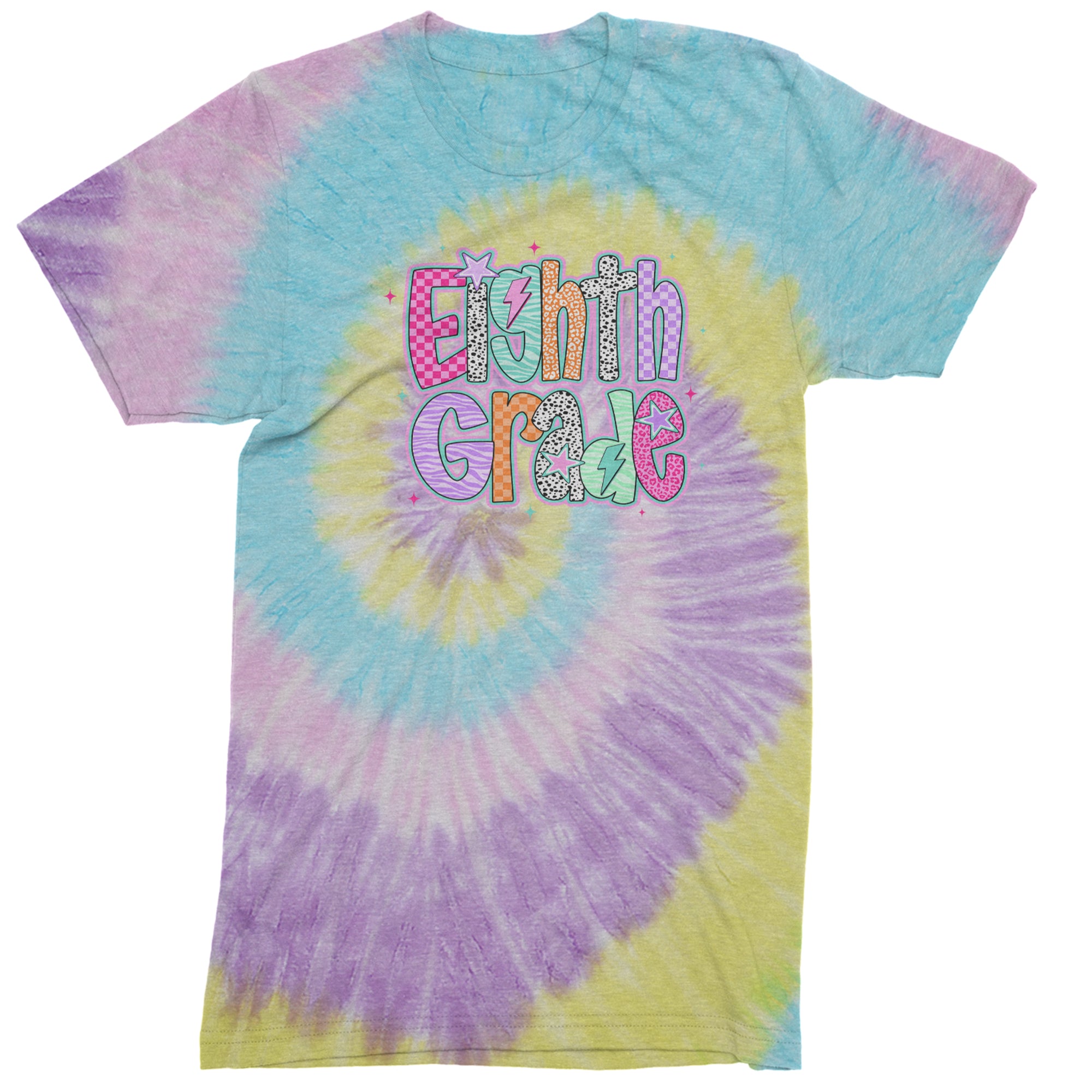 Eighth Grade Energy Colorful Back to School Men's T-shirt Tie-Dye Jellybean