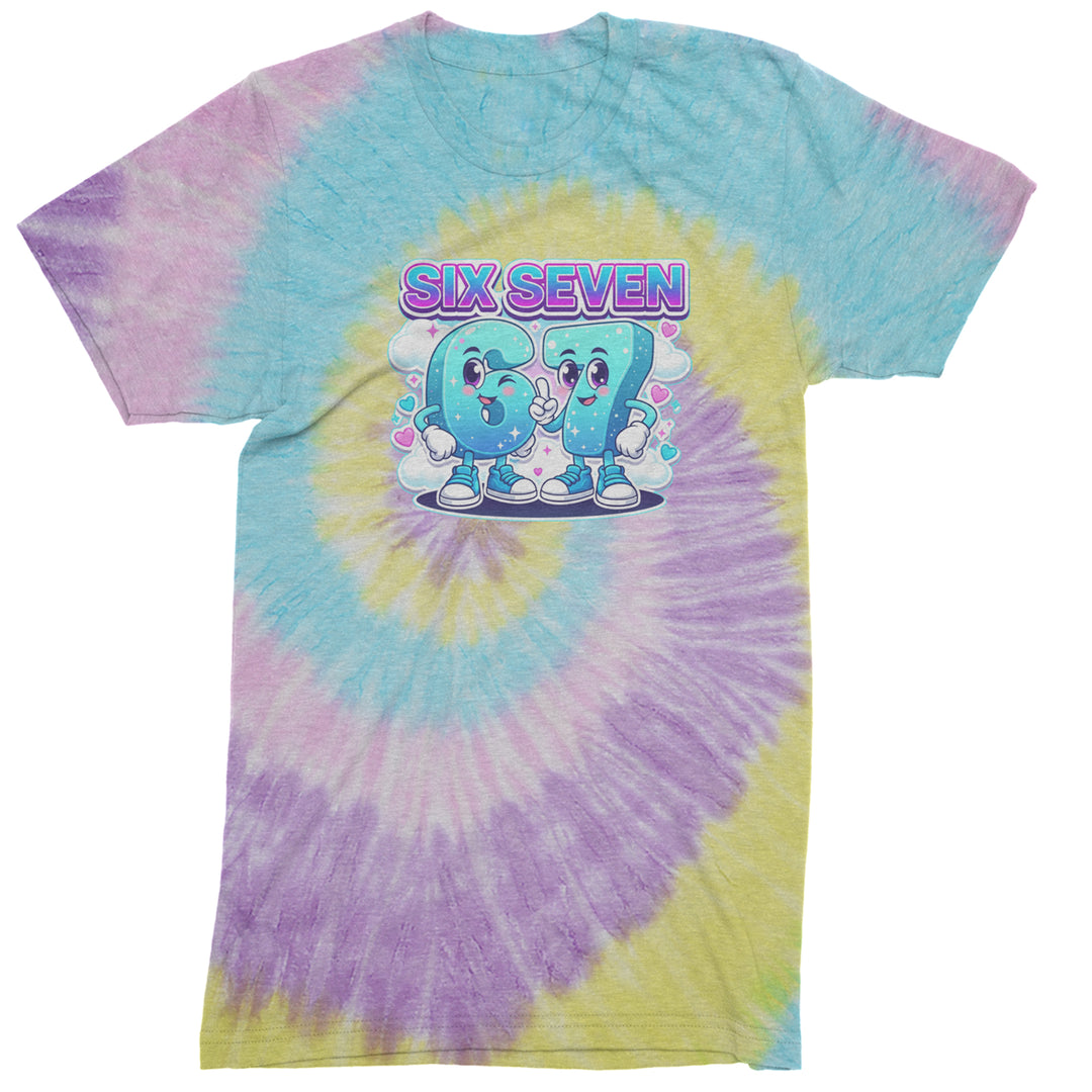 67 Six Seven Meme Kawaii Cloud Mens T-shirt Tie-Dye Jellybean