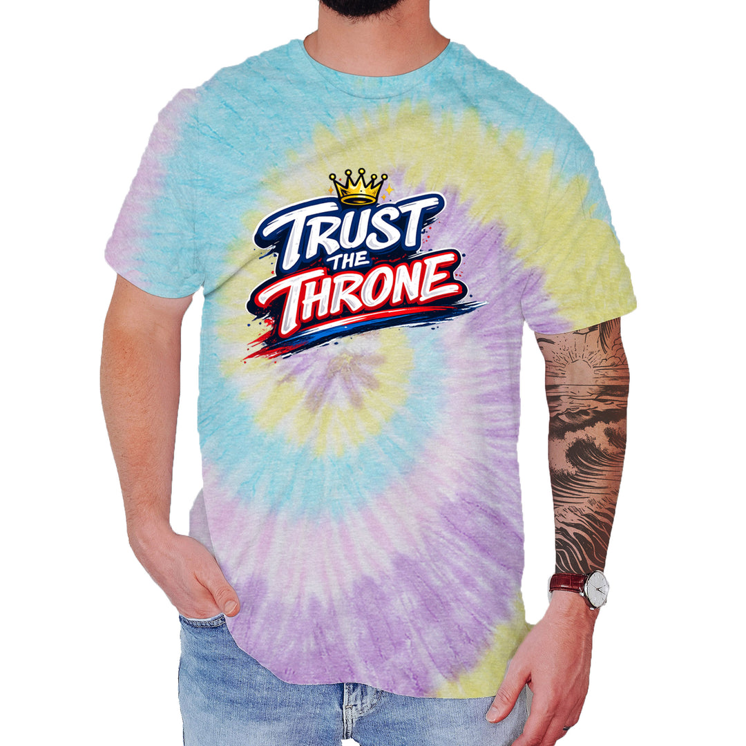 Trust The Throne Crown Philly Hoops Mens T-shirt Tie-Dye Jellybean