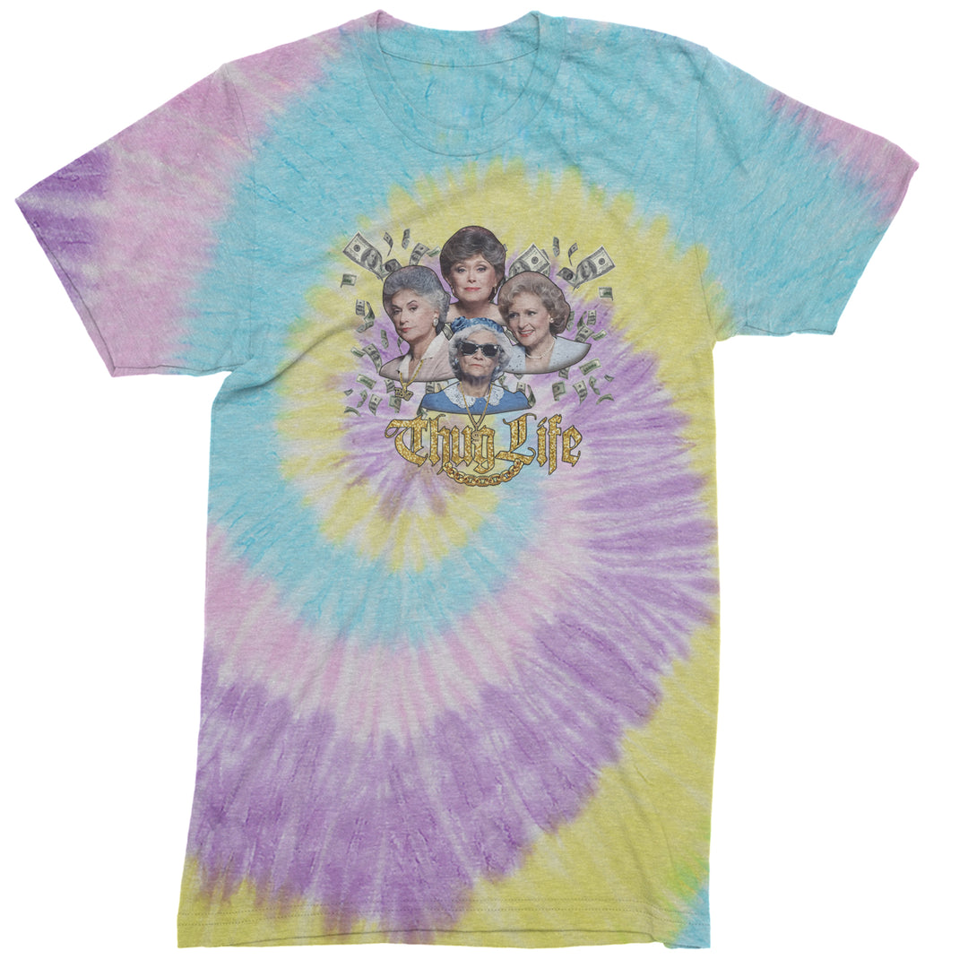 Golden Chain Thug Life Girls Mens T-shirt Tie-Dye Jellybean