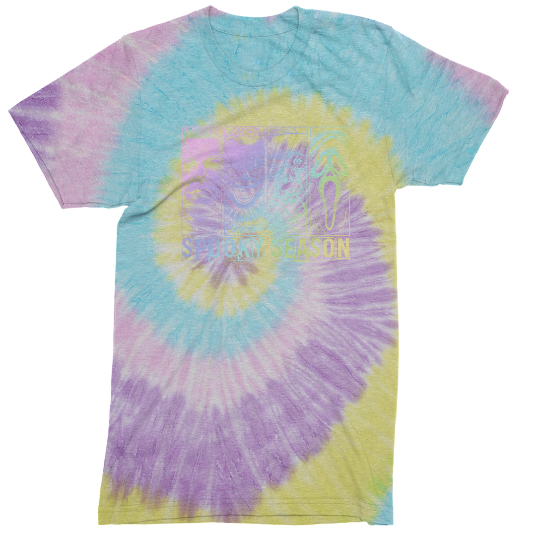 Spooky Season Horror Icons Halloween Mens T-shirt Tie-Dye Jellybean