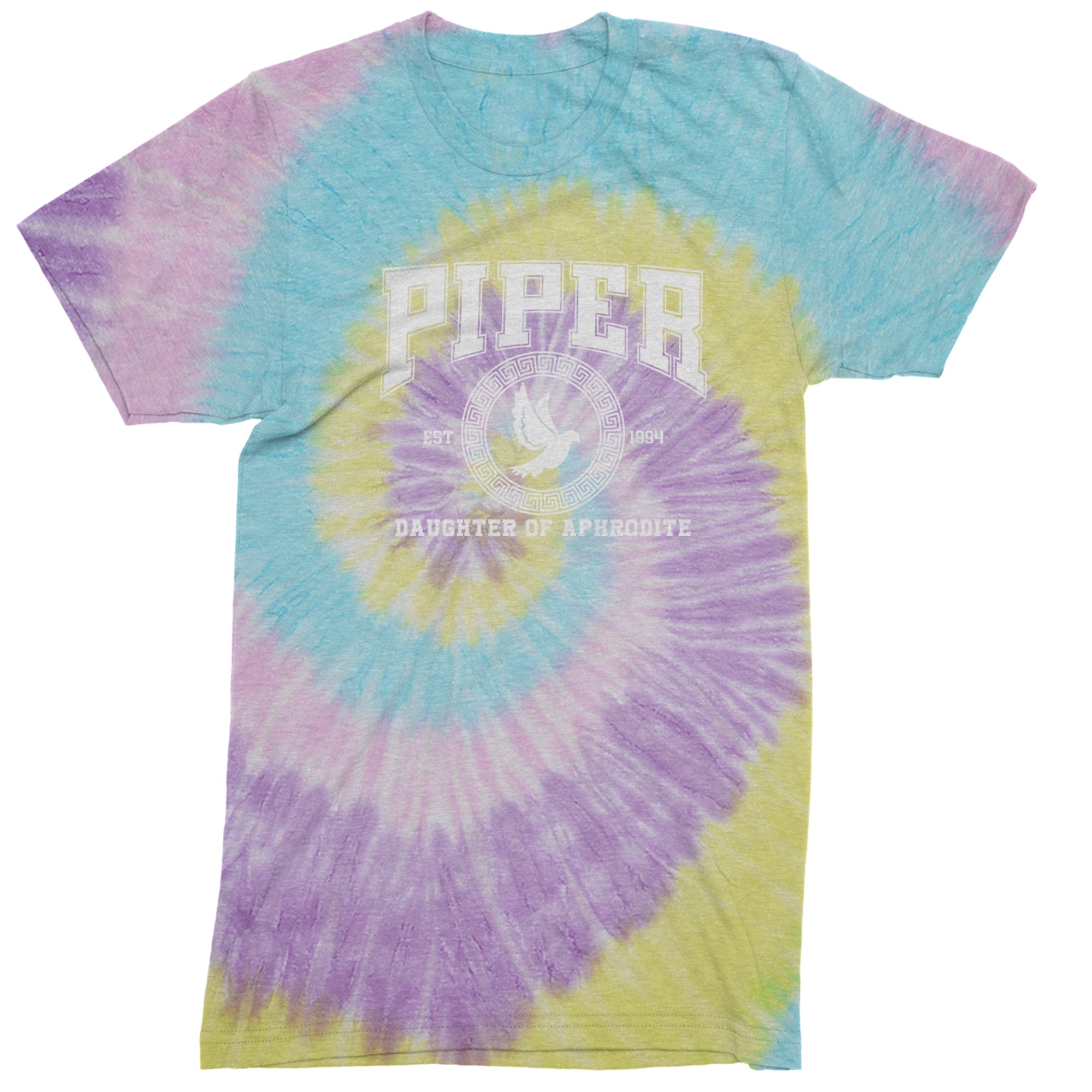 Piper Daughter of Aphrodite Rebel Heart Mens T-shirt Tie-Dye Jellybean