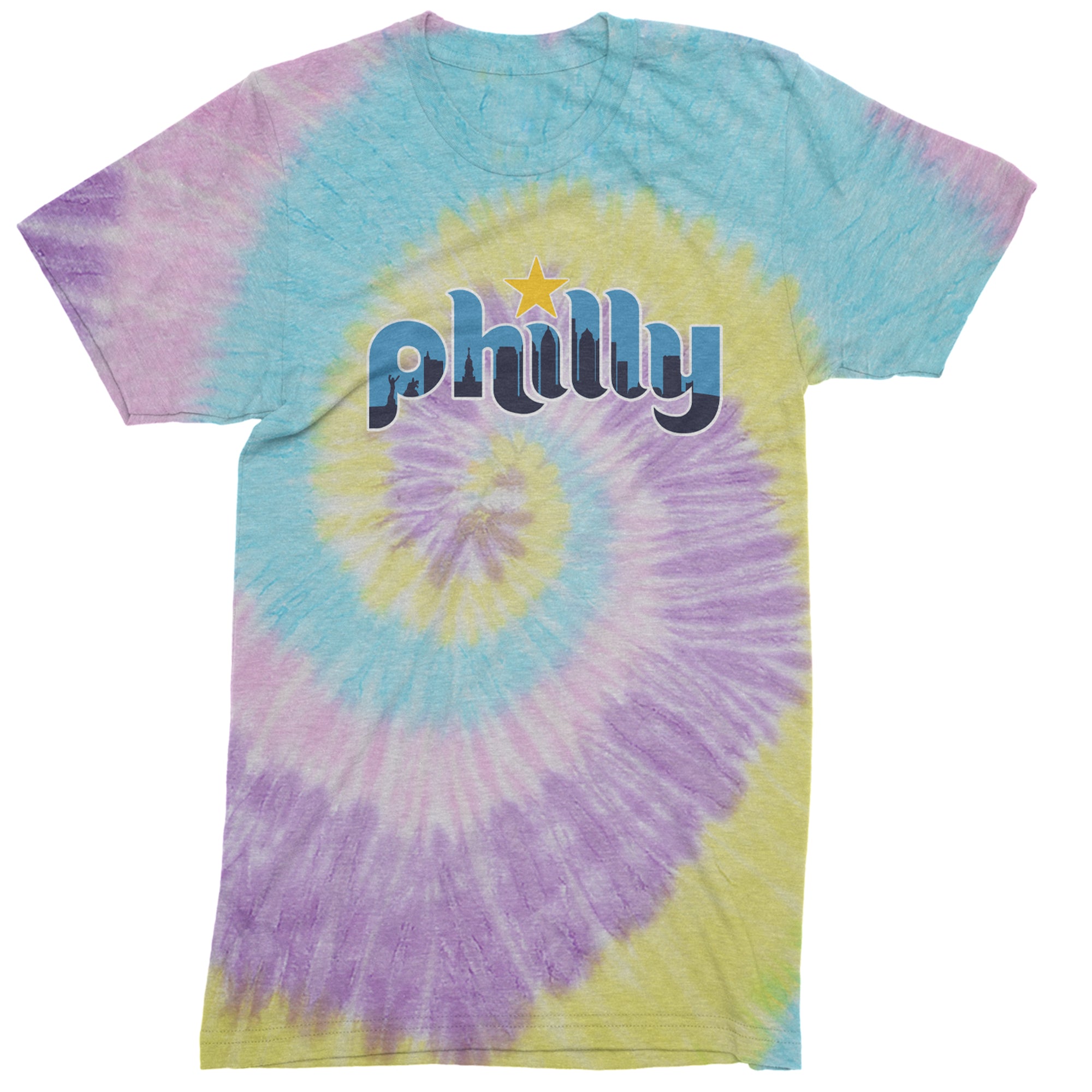 Skyline Philly Philadelphia Men's T-shirt Tie-Dye Jellybean