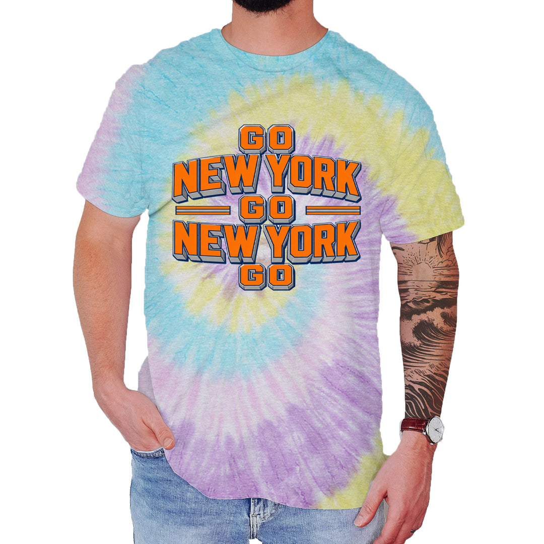 Go New York Go Basketball Mens T-shirt Tie-Dye Jellybean
