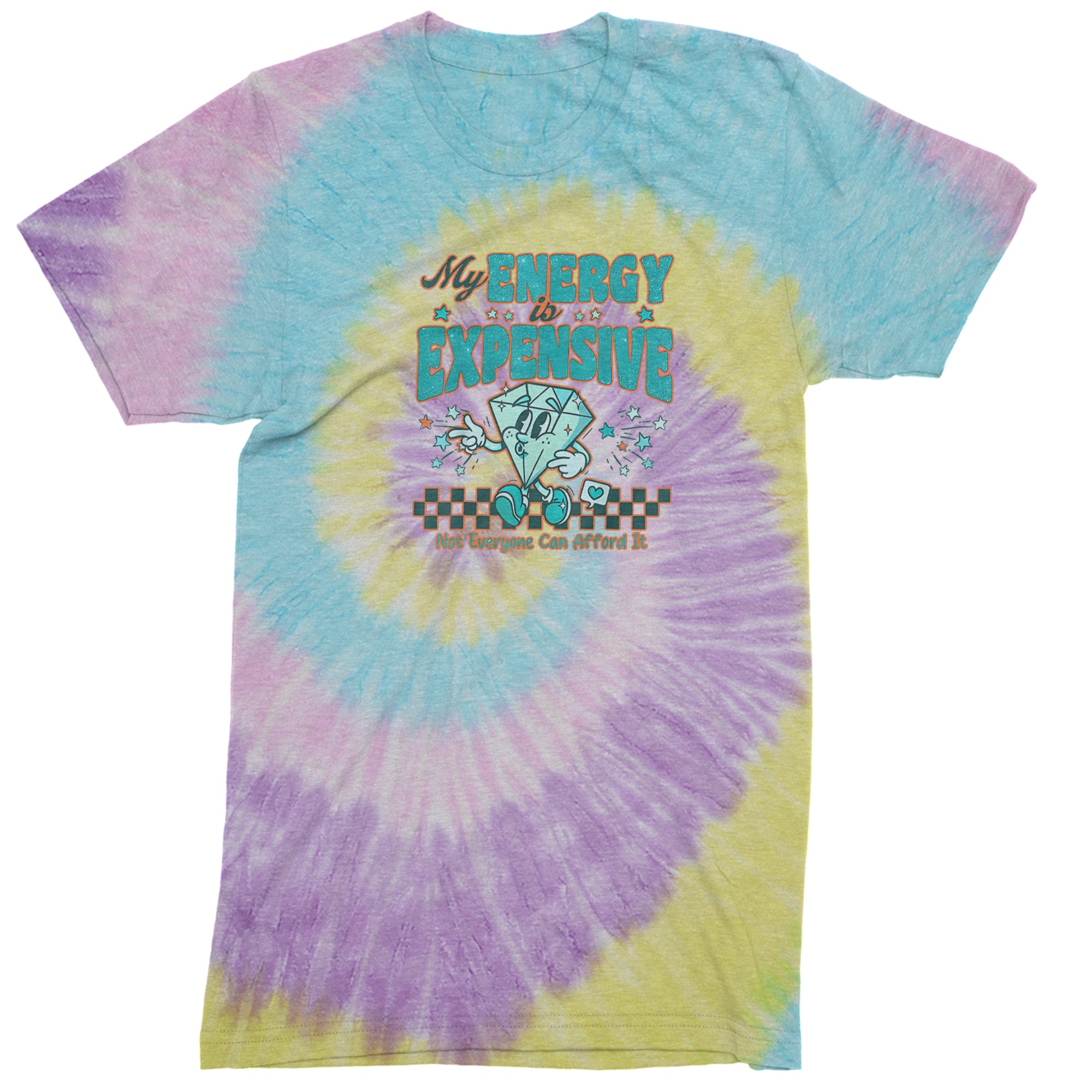 Diamond My Energy Is Expensive Mens T-shirt Tie-Dye Jellybean