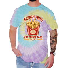 French Fries Are Finger Food IYKYK Mens T-shirt Tie-Dye Jellybean