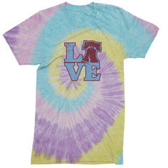 Love Philly Liberty Bell Mens T-shirt Tie-Dye Jellybean