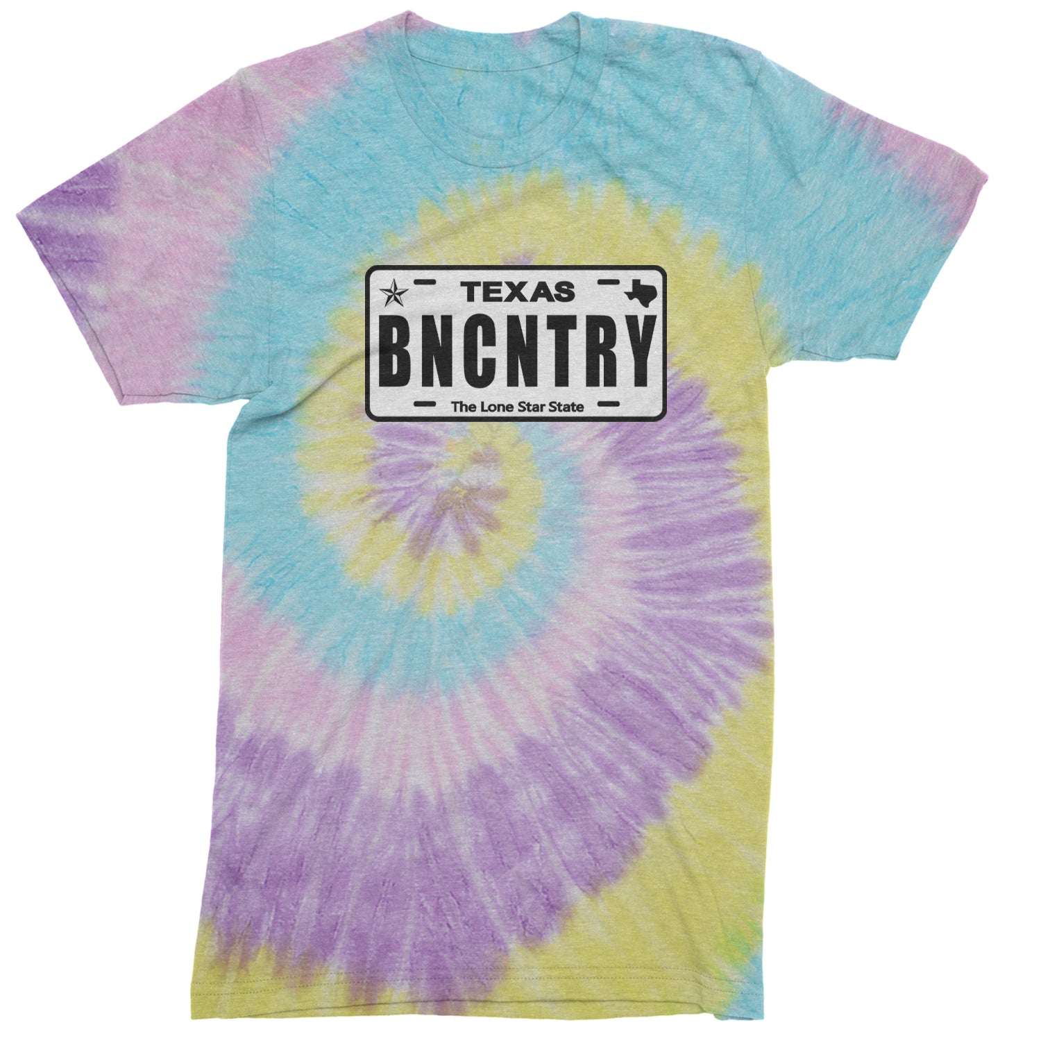 Texas License Plate BNCNTRY Youth-Sized Hoodie Tie-Dye Jellybean