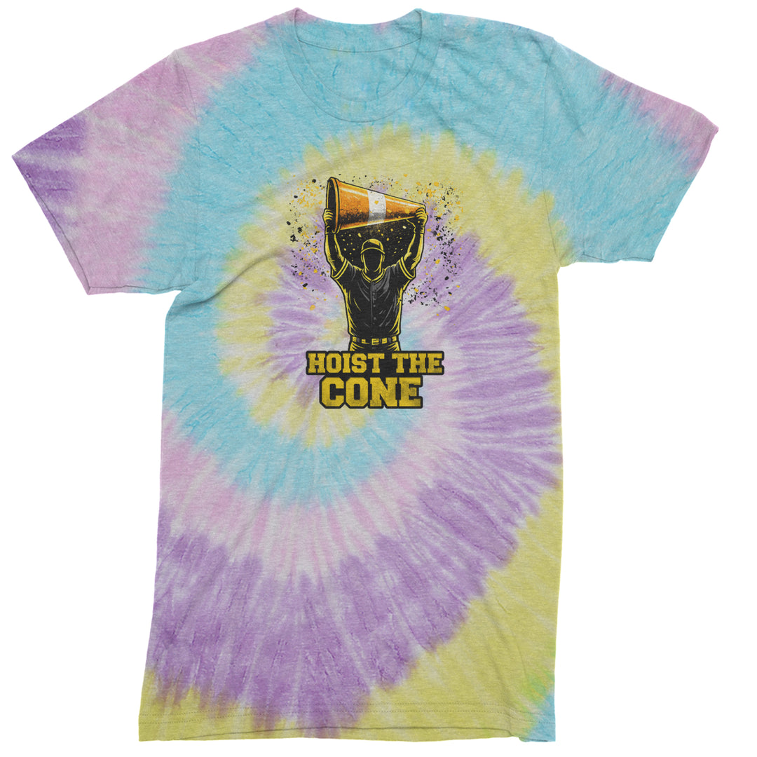 Hoist The Cone Pittsburgh Pride Mens T-shirt Tie-Dye Jellybean