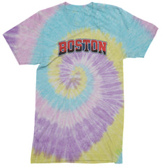Boston City Pride Skyline Mens T-shirt Tie-Dye Jellybean