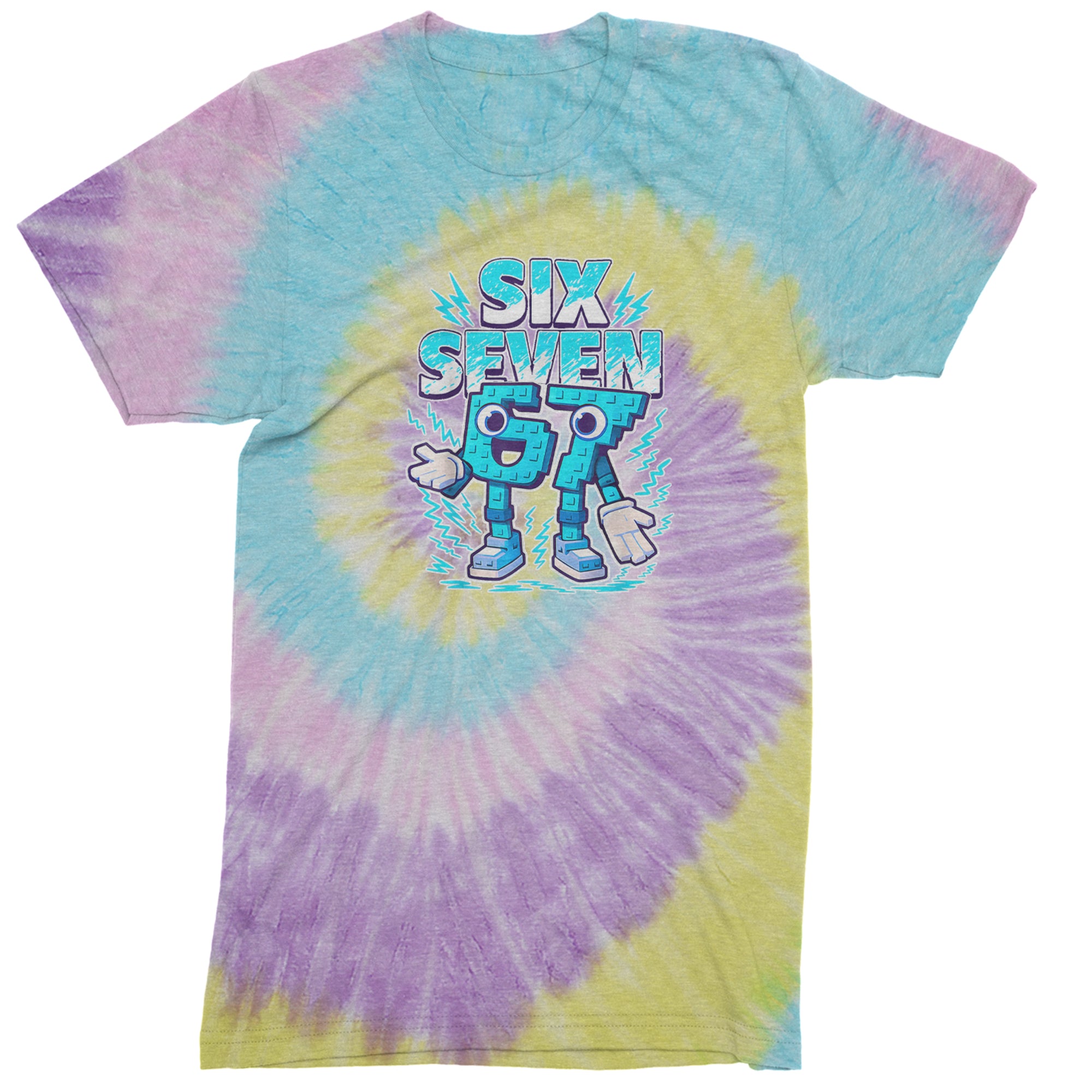 67 Brainrot Meme Slang Mens T-shirt Tie-Dye Jellybean