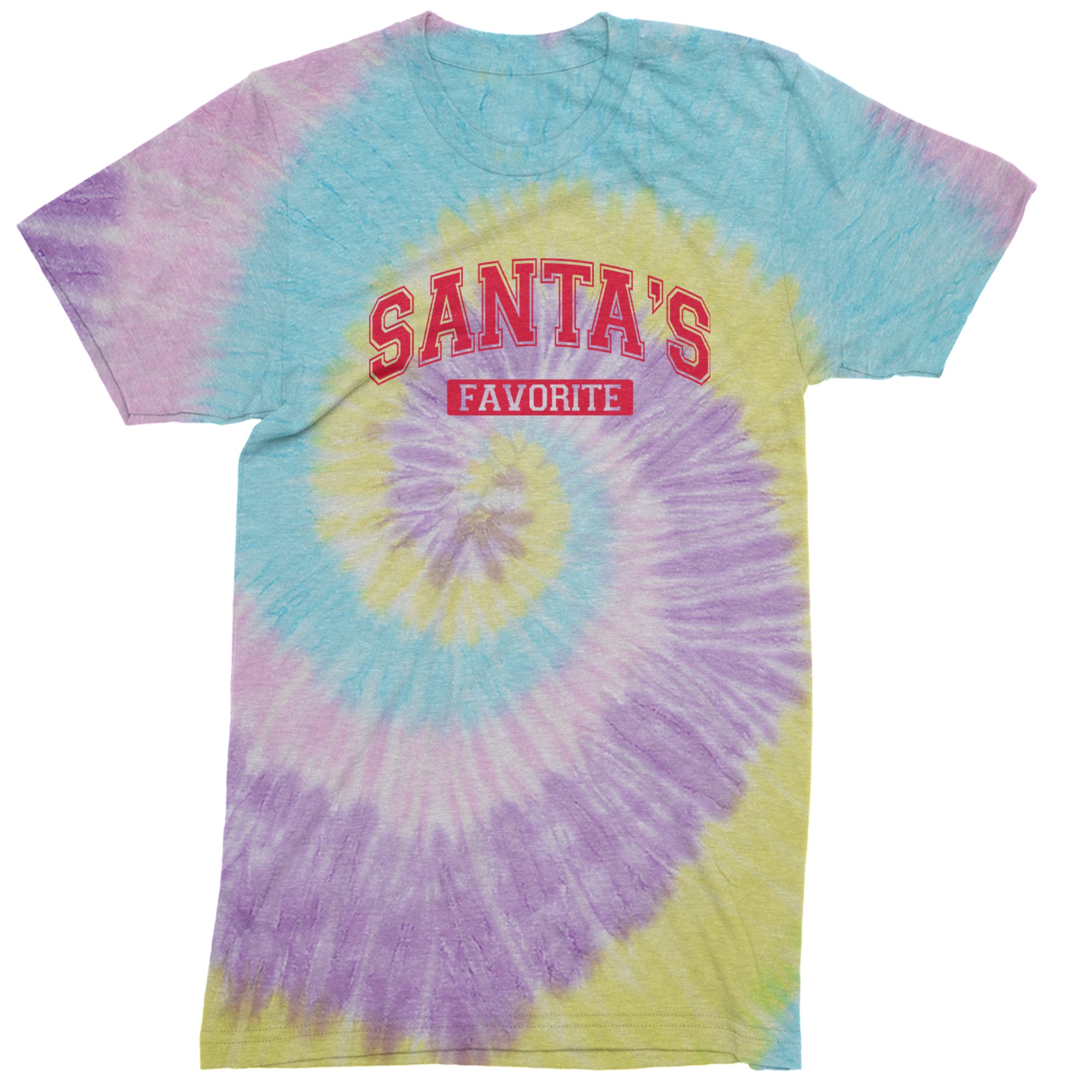 Santa's Favorite Mens T-shirt Tie-Dye Jellybean