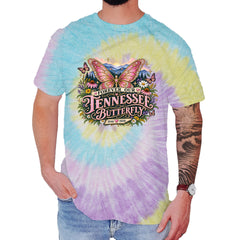 Forever Our Tennessee Butterfly Dolly Mens T-shirt Tie-Dye Jellybean