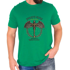 Fourth Wing Dragon Rider Vintage Basgiath War College Mens T-shirt Kelly Green