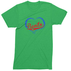 Benito Heart Puerto Rico Mens T-shirt Kelly Green