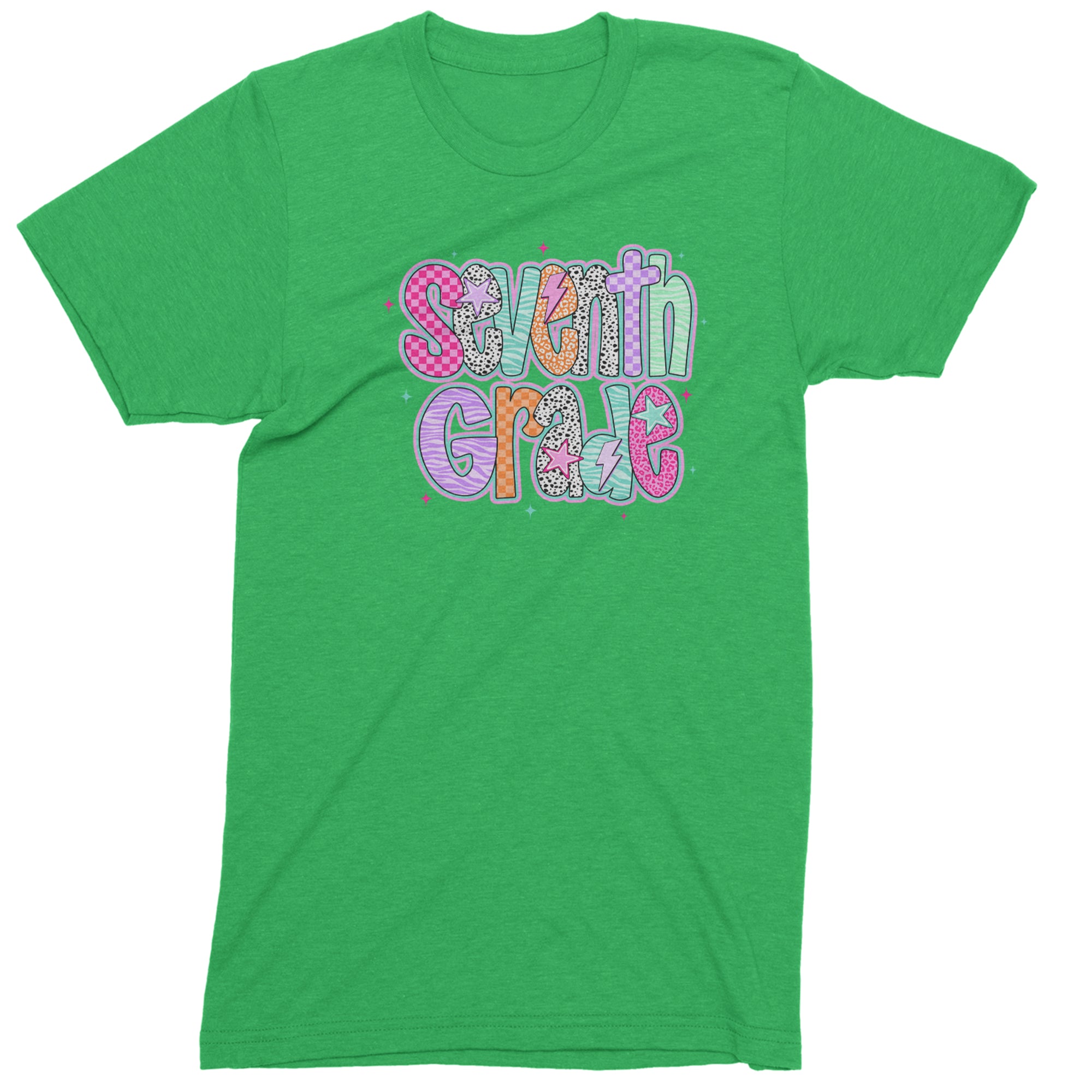 Seventh Grade Swagger Colorful Back to School Men's T-shirt Kelly Green