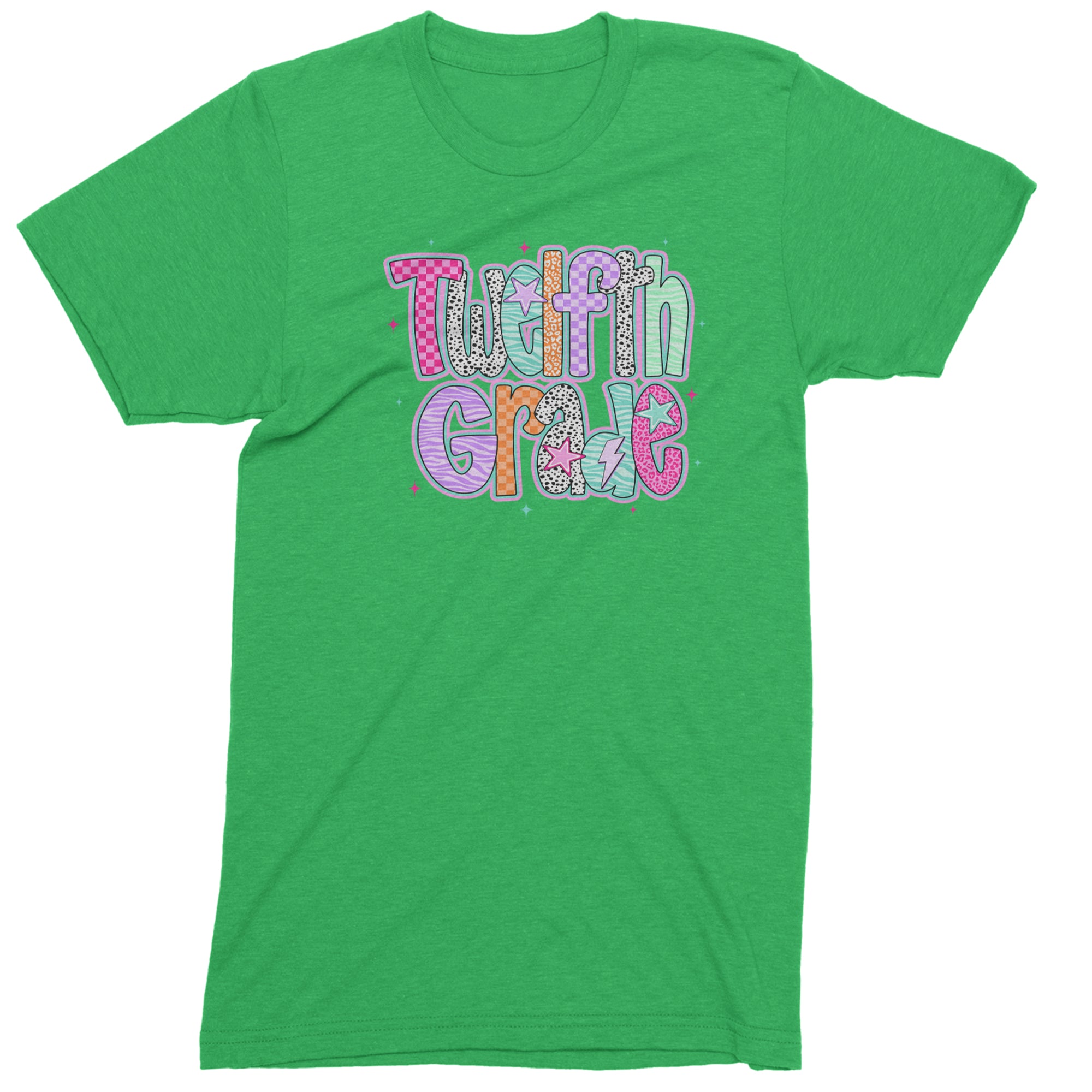 Senior Year Colorful Back to School Men's T-shirt Kelly Green