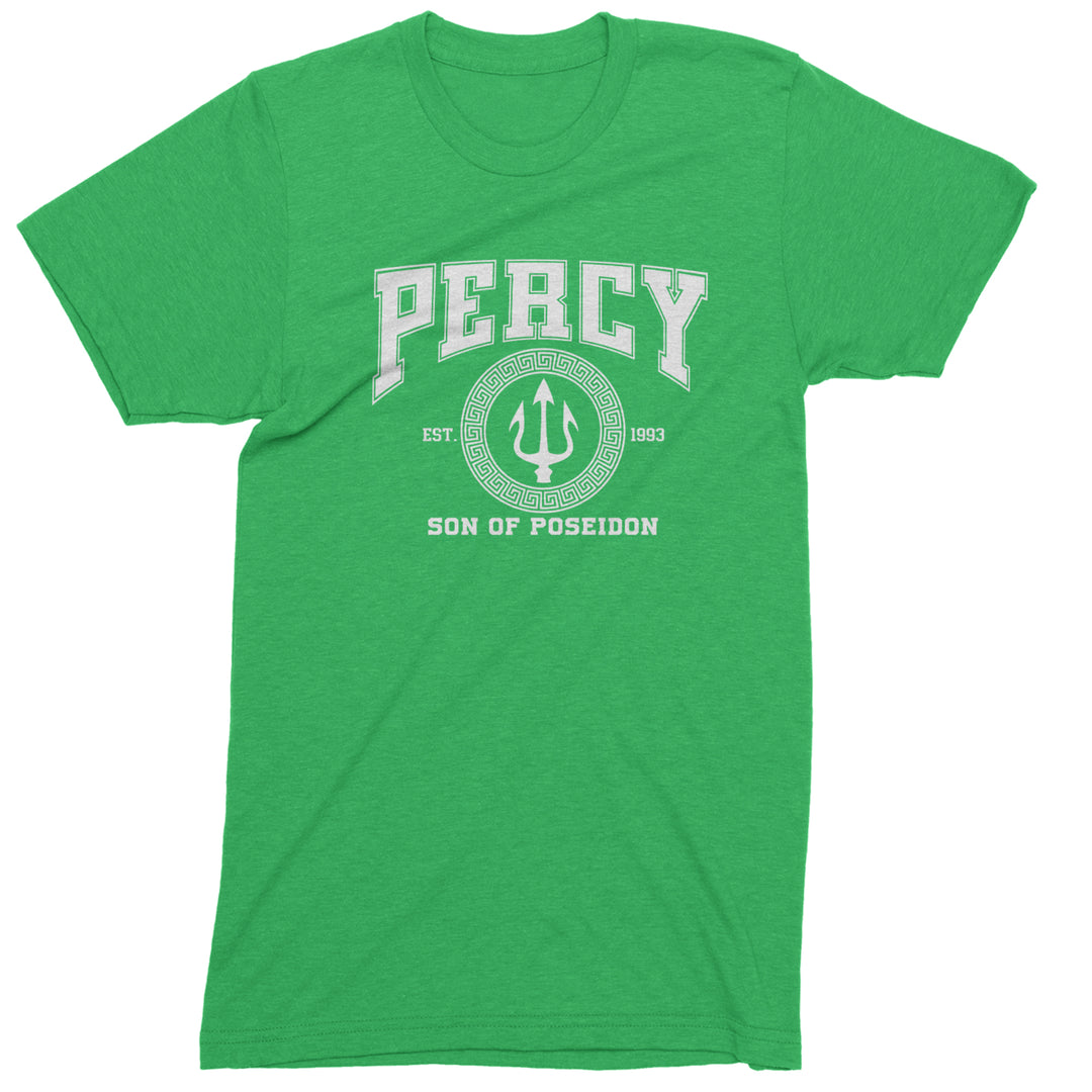 Percy Son Of Poseidon Sea God Mens T-shirt Kelly Green