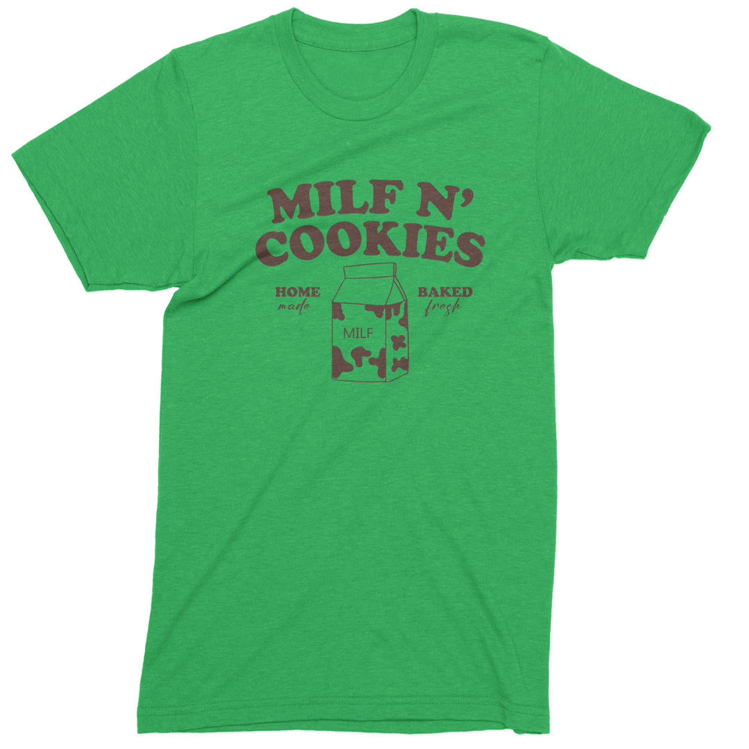Milf And Cookies Mens T-shirt Kelly Green