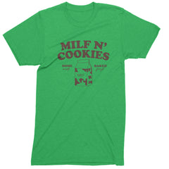Milf And Cookies Mens T-shirt Kelly Green