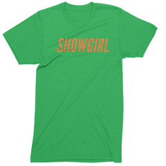 Showgirl Orange Glitter Mens T-shirt Kelly Green