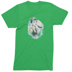 Mrs. Herpburn Iconic Watercolors Mens T-shirt Kelly Green