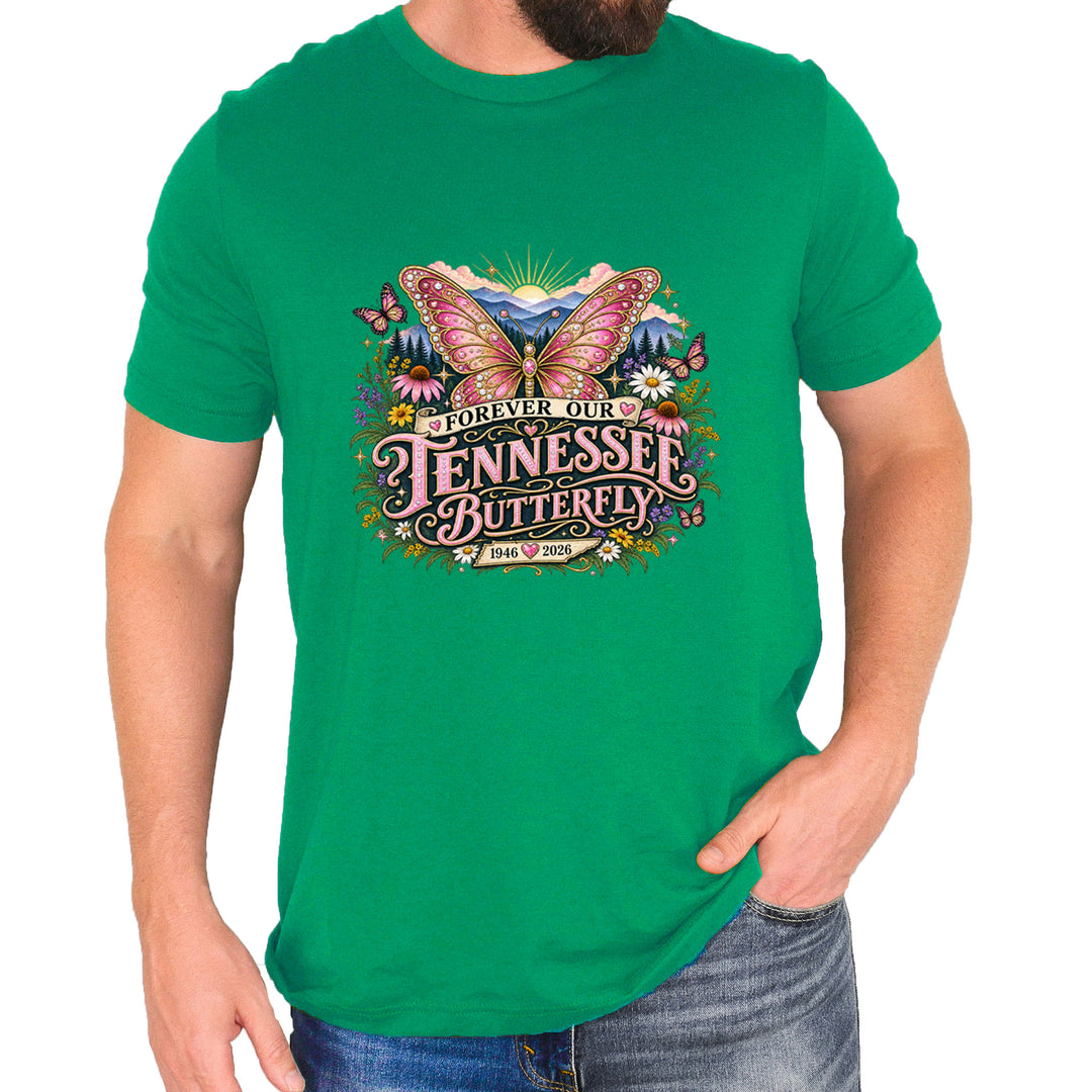 Forever Our Tennessee Butterfly Dolly Mens T-shirt Kelly Green