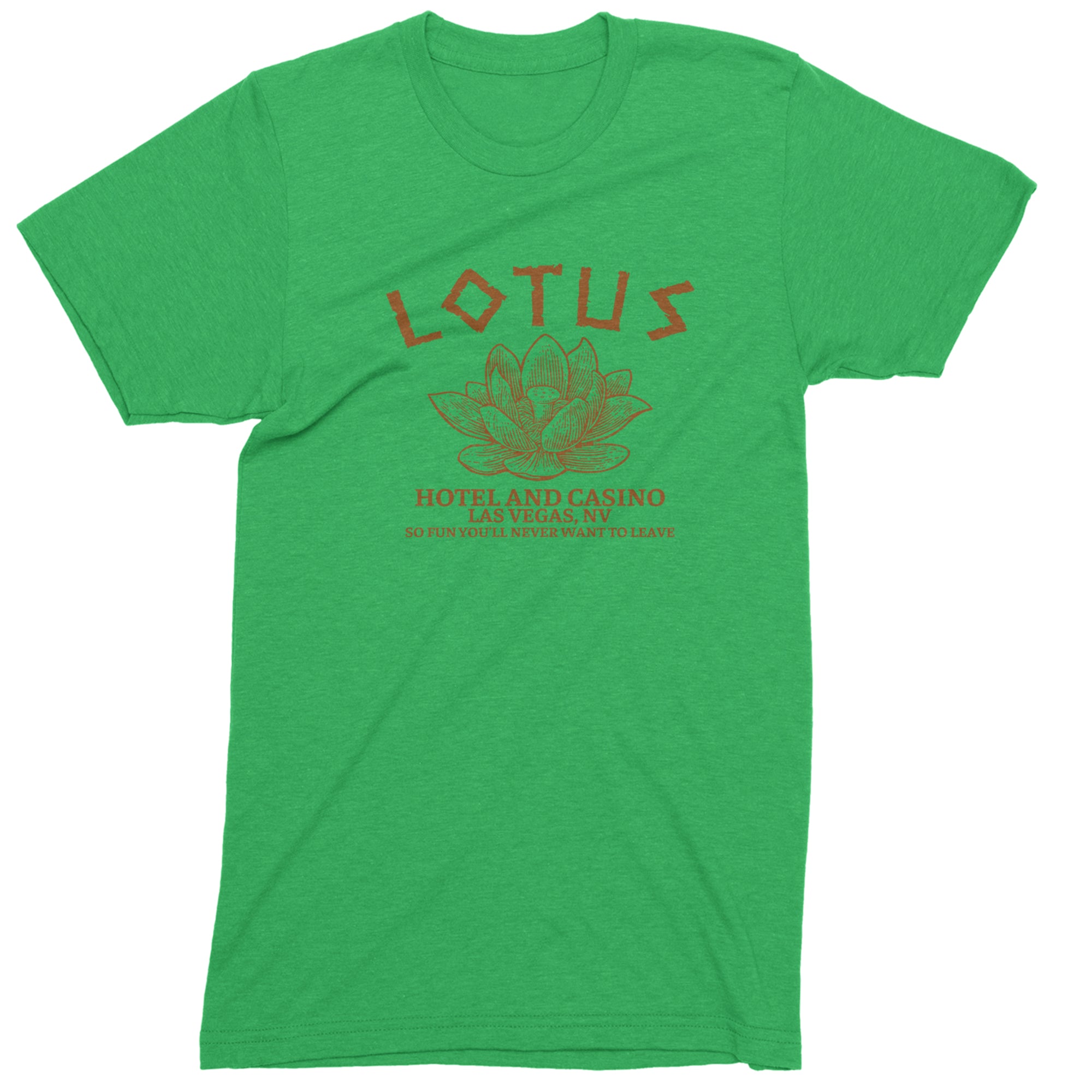 Lotus Hotel and Casino Mens T-shirt Kelly Green