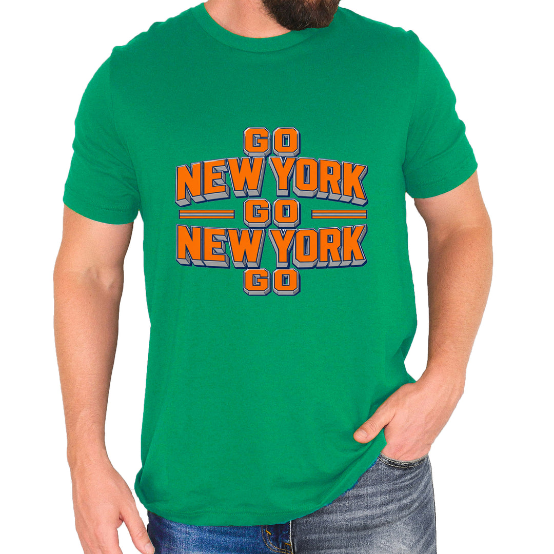 Go New York Go Basketball Mens T-shirt Kelly Green