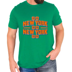 Go New York Go Basketball Mens T-shirt Kelly Green