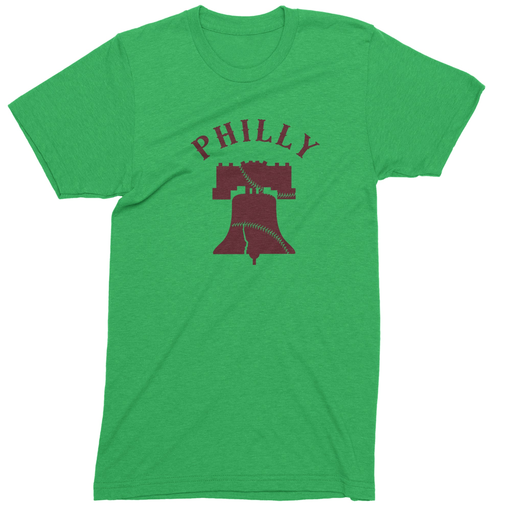 Philly Cracked Liberty Bell Men's T-shirt Kelly Green