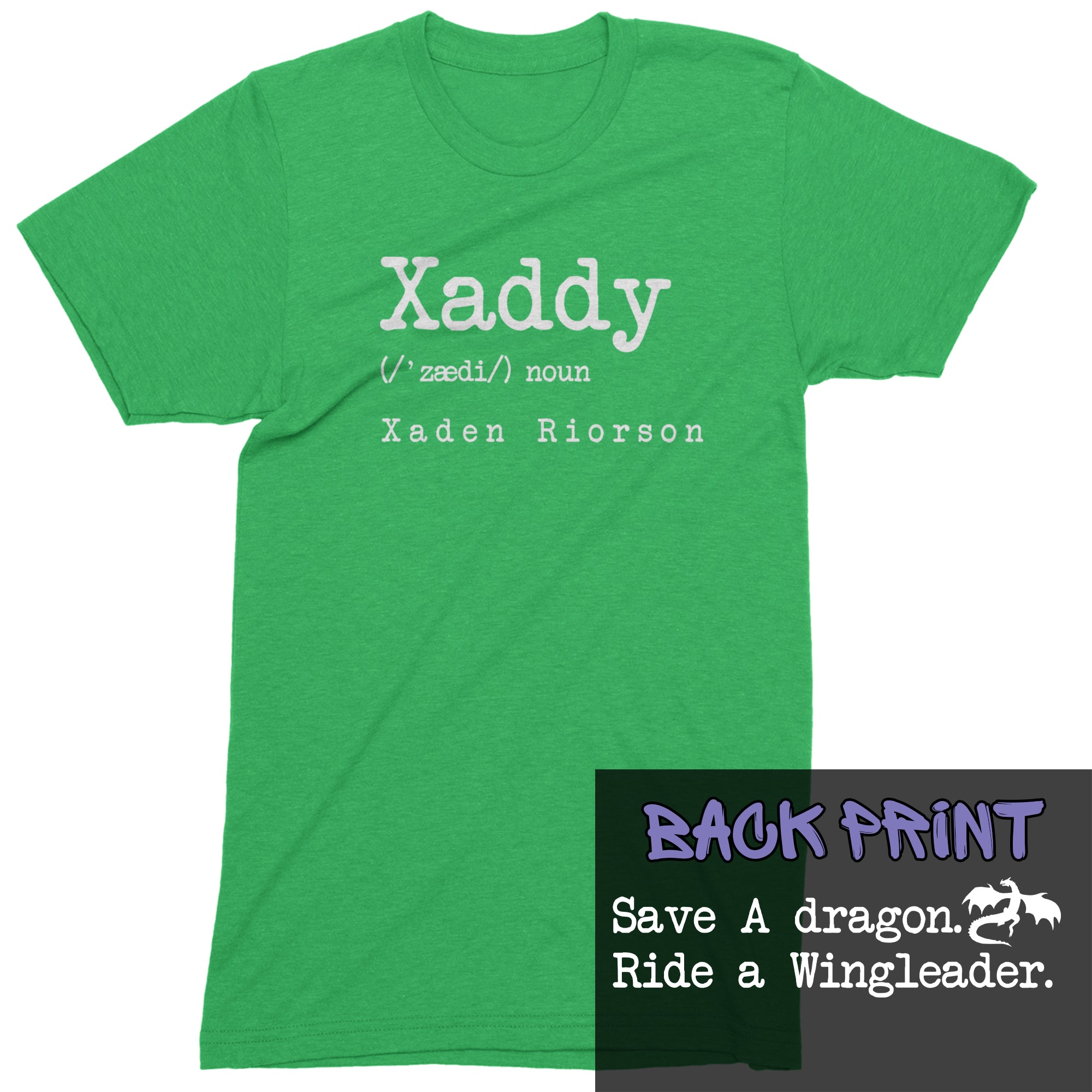 Xaddy Save A Dragon Ride A Wingleader Mens T-shirt Kelly Green