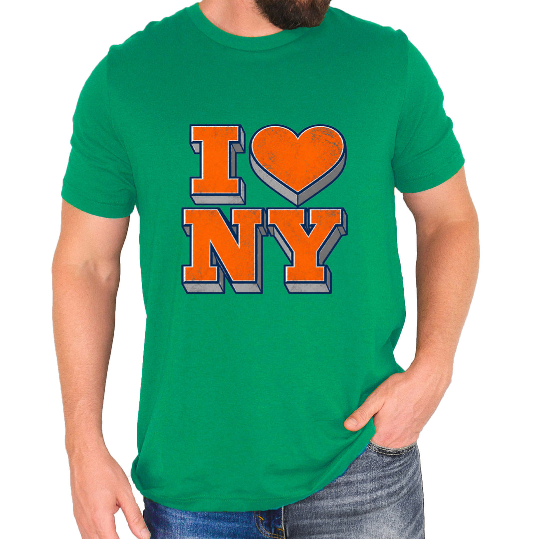 New York City Pride Heart Mens T-shirt Kelly Green