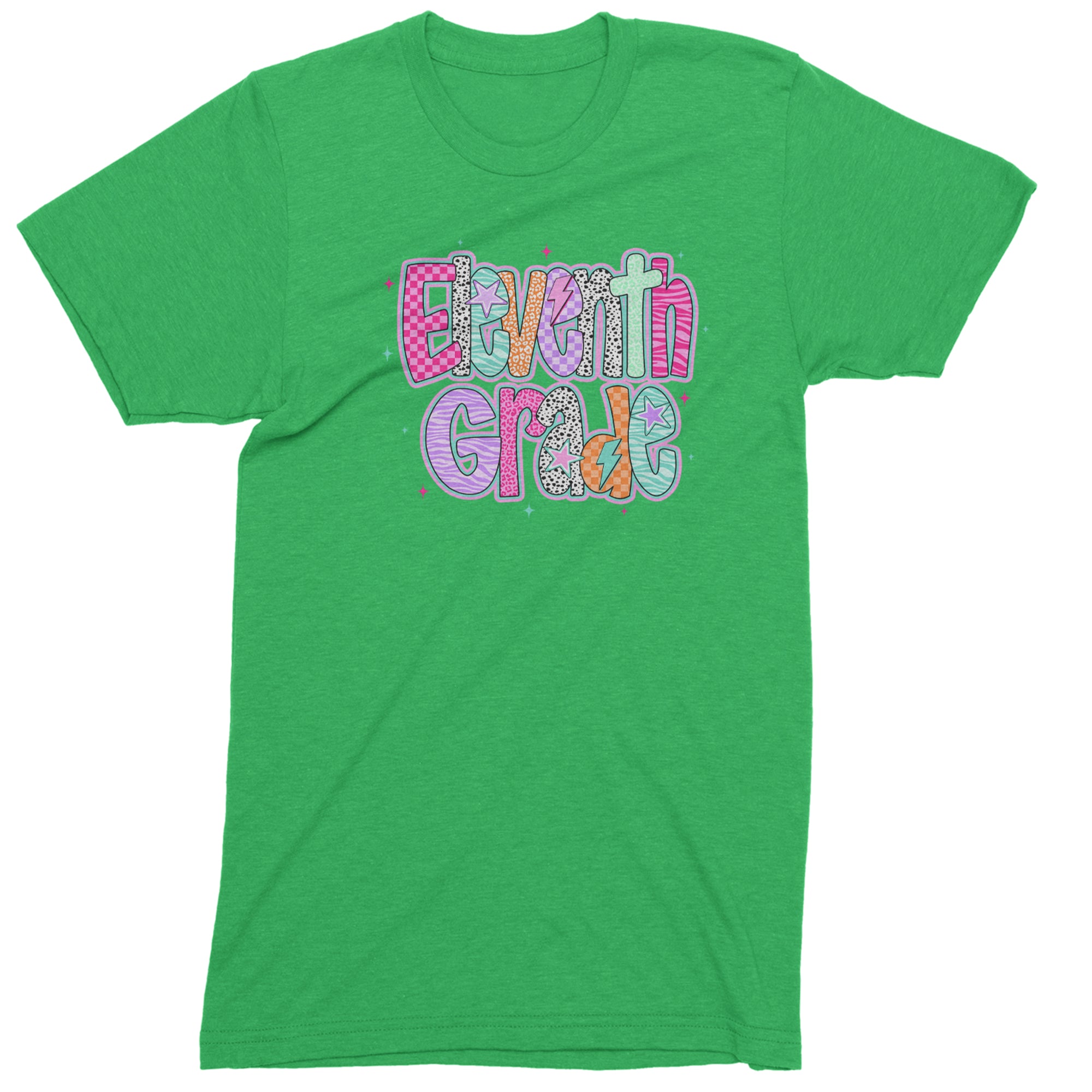 Eleventh Grade Extra Colorful Back to School Men's T-shirt Kelly Green