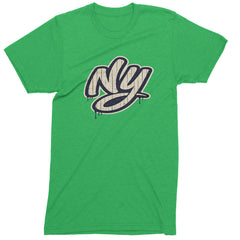 NYC New York City Grunge Street Mens T-shirt Kelly Green